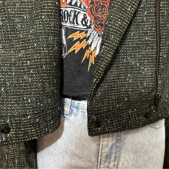 Cropped tweed moto jacket - Picture 7 of 8